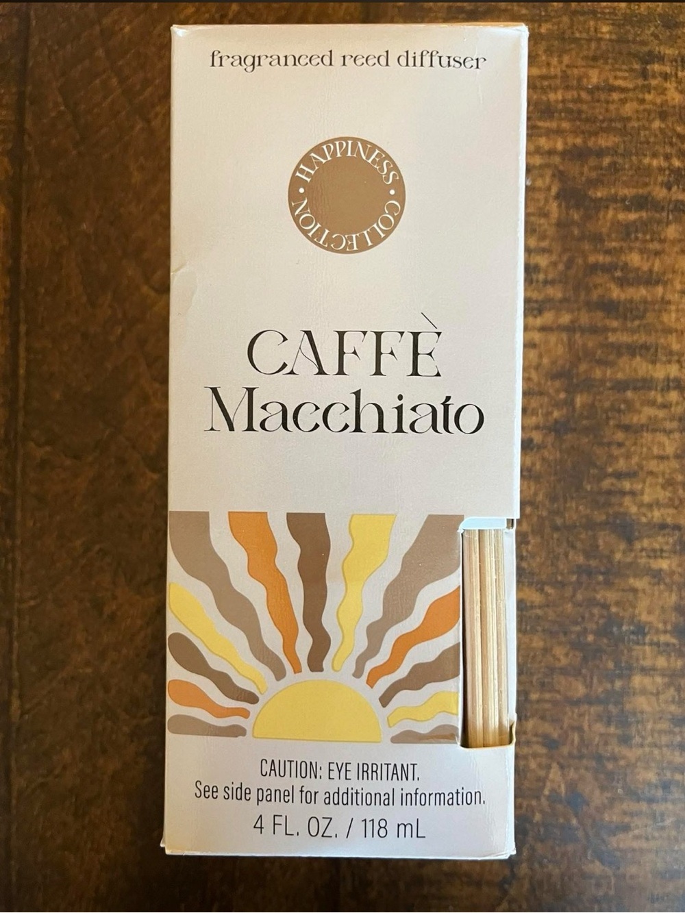 Happiness Collection Caffè Macchiato Reed Diffuser - Cream & Yellow Tones NEW